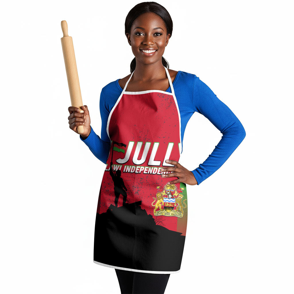 Malawi Independence Day 6 July Apron Malawian Flag Grunge Soldier