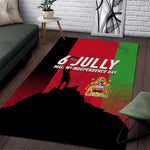 Malawi Independence Day 6 July Area Rug Malawian Flag Grunge Soldier