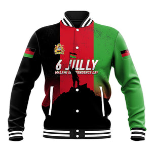 Malawi Independence Day 6 July Baseball Jacket Malawian Flag Grunge Soldier
