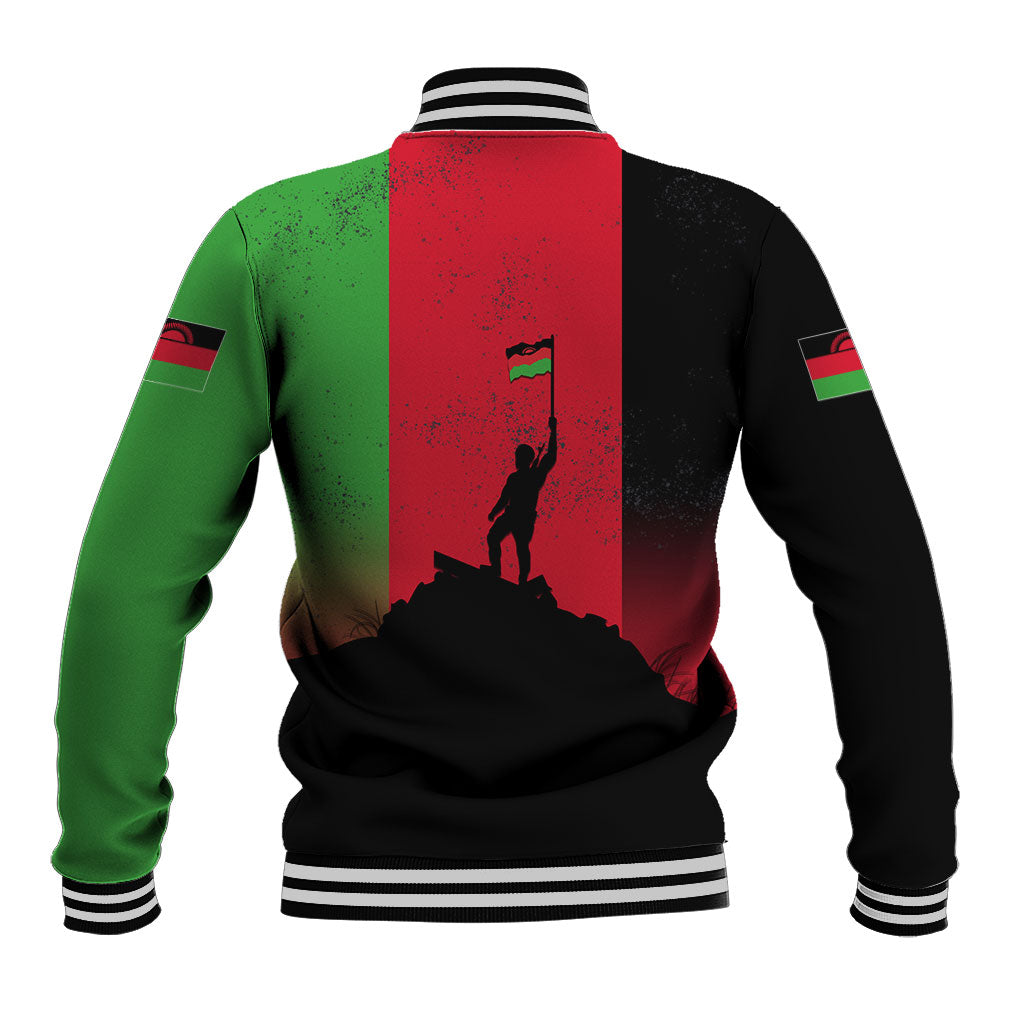 Malawi Independence Day 6 July Baseball Jacket Malawian Flag Grunge Soldier