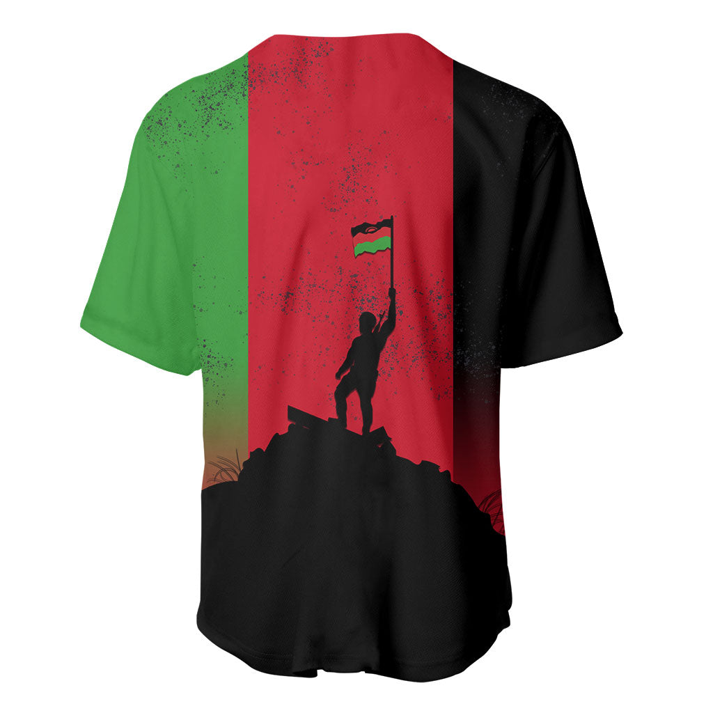 Malawi Independence Day 6 July Baseball Jersey Malawian Flag Grunge Soldier