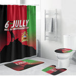 Malawi Independence Day 6 July Bathroom Set Malawian Flag Grunge Soldier