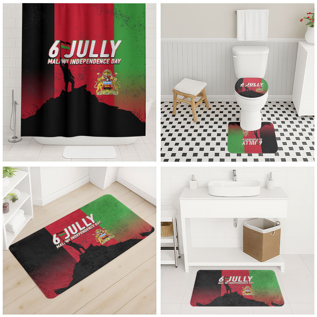 Malawi Independence Day 6 July Bathroom Set Malawian Flag Grunge Soldier