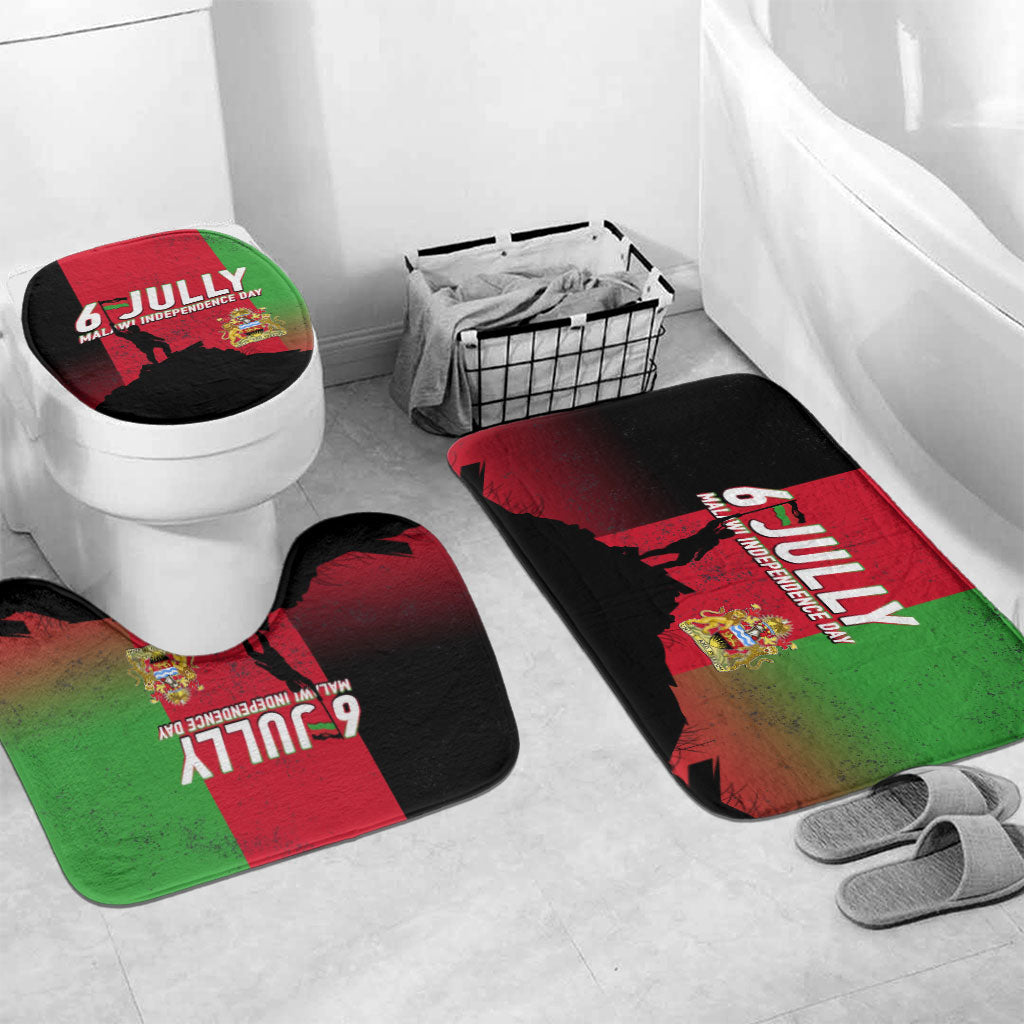 Malawi Independence Day 6 July Bathroom Set Malawian Flag Grunge Soldier