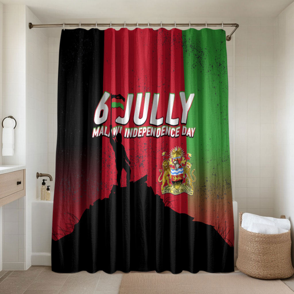 Malawi Independence Day 6 July Bathroom Set Malawian Flag Grunge Soldier