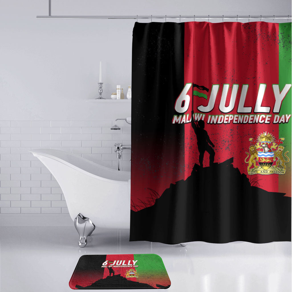 Malawi Independence Day 6 July Bathroom Set Malawian Flag Grunge Soldier
