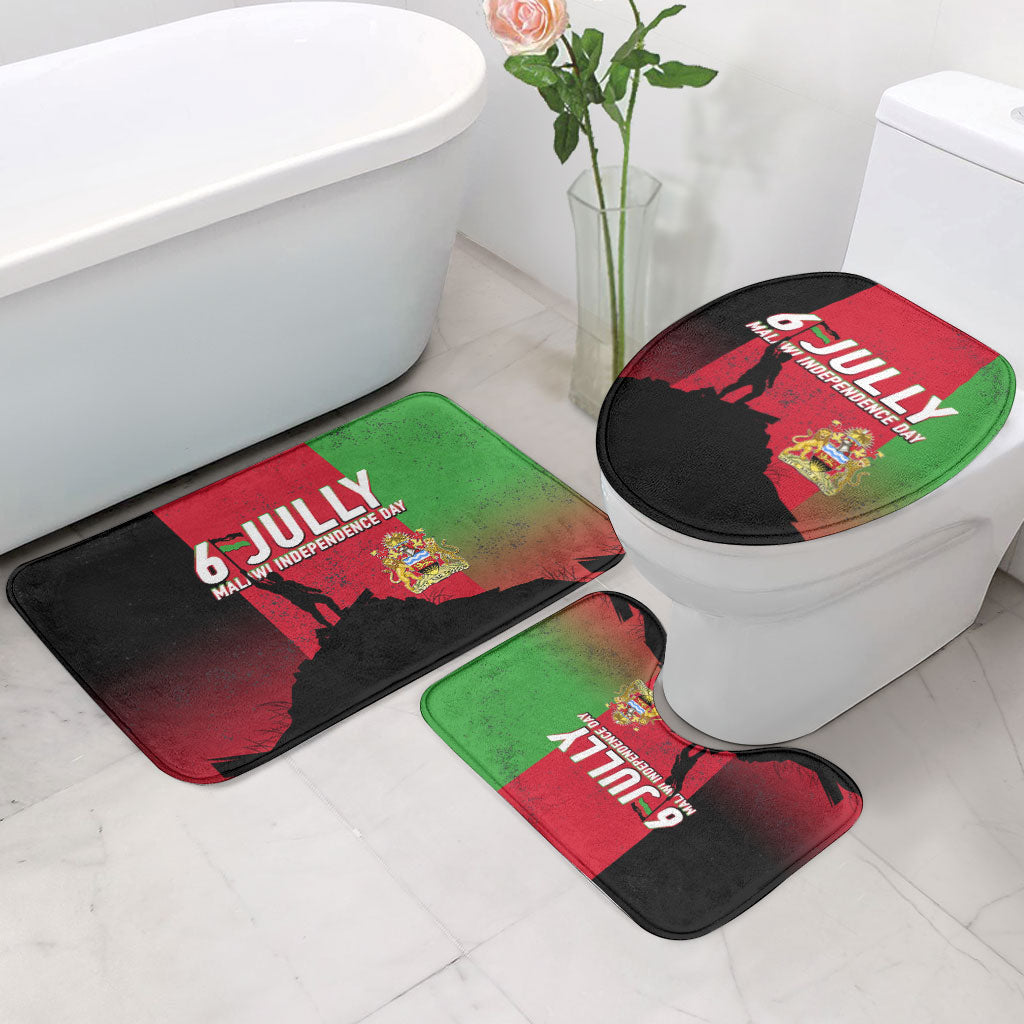 Malawi Independence Day 6 July Bathroom Set Malawian Flag Grunge Soldier