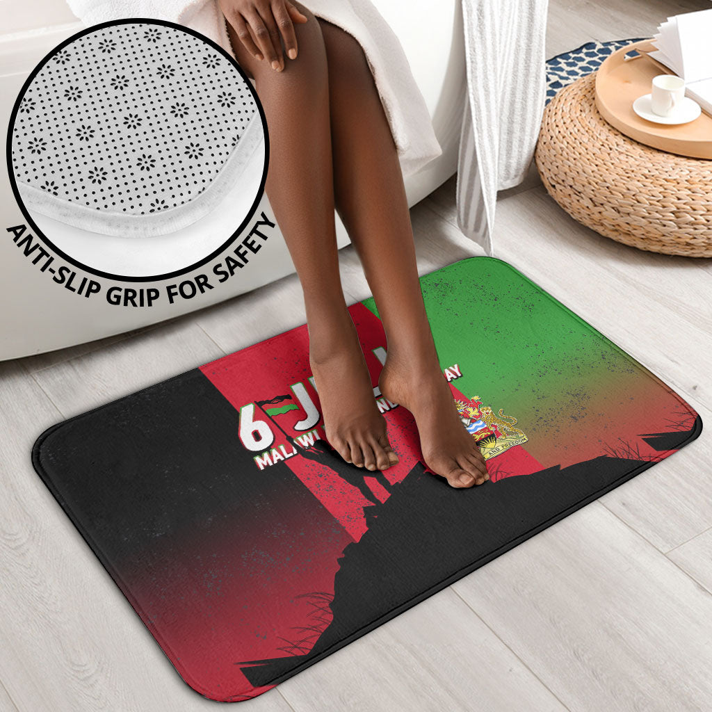 Malawi Independence Day 6 July Bathroom Set Malawian Flag Grunge Soldier