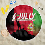 Malawi Independence Day 6 July Beach Blanket Malawian Flag Grunge Soldier
