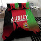 Malawi Independence Day 6 July Bedding Set Malawian Flag Grunge Soldier