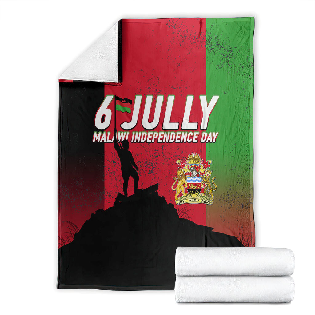 Malawi Independence Day 6 July Blanket Malawian Flag Grunge Soldier