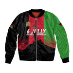 Malawi Independence Day 6 July Bomber Jacket Malawian Flag Grunge Soldier