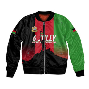 Malawi Independence Day 6 July Bomber Jacket Malawian Flag Grunge Soldier