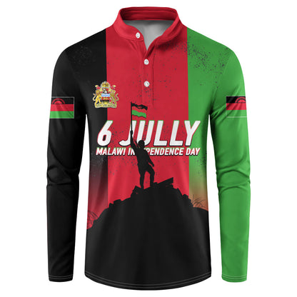 Malawi Independence Day 6 July Button Sweatshirt Malawian Flag Grunge Soldier