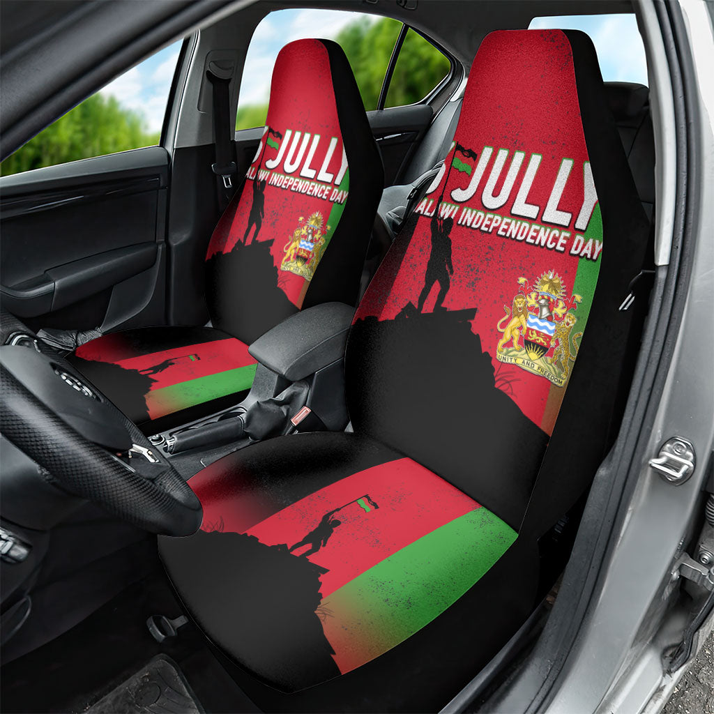 Malawi Independence Day 6 July Car Seat Cover Malawian Flag Grunge Soldier