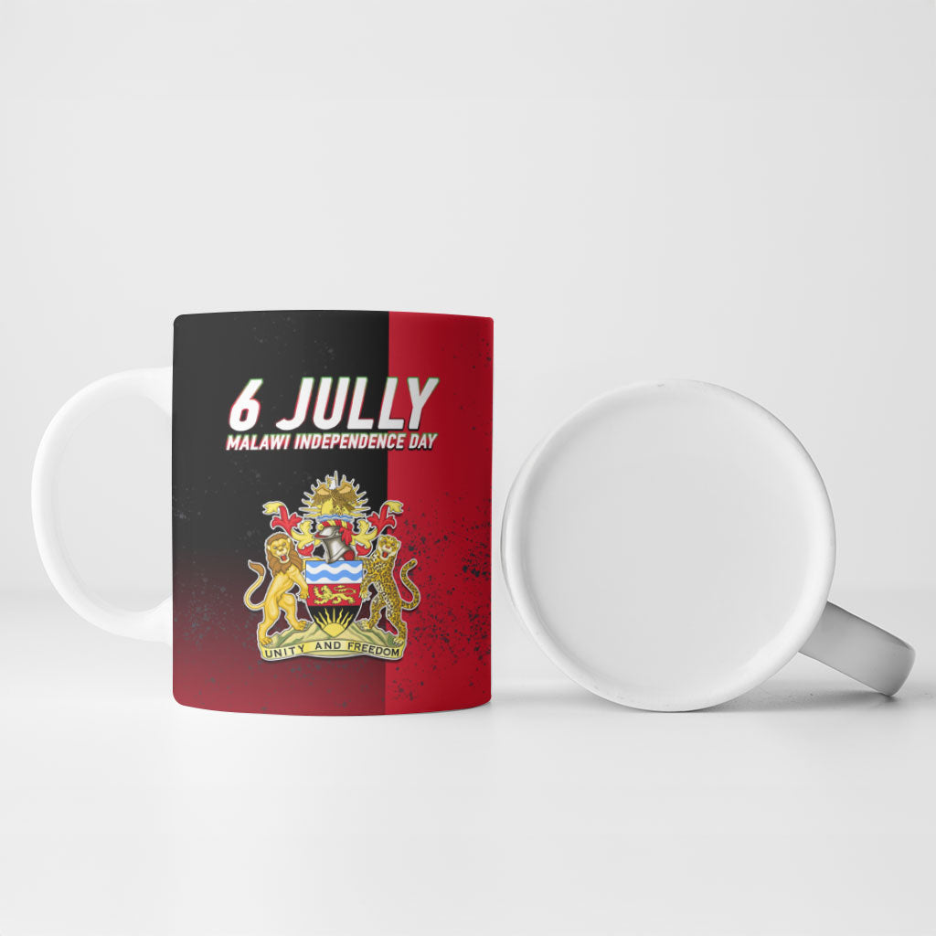 Malawi Independence Day 6 July Ceramic Mug Malawian Flag Grunge Soldier
