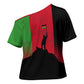 Malawi Independence Day 6 July Cross Shoulder Shirt Malawian Flag Grunge Soldier