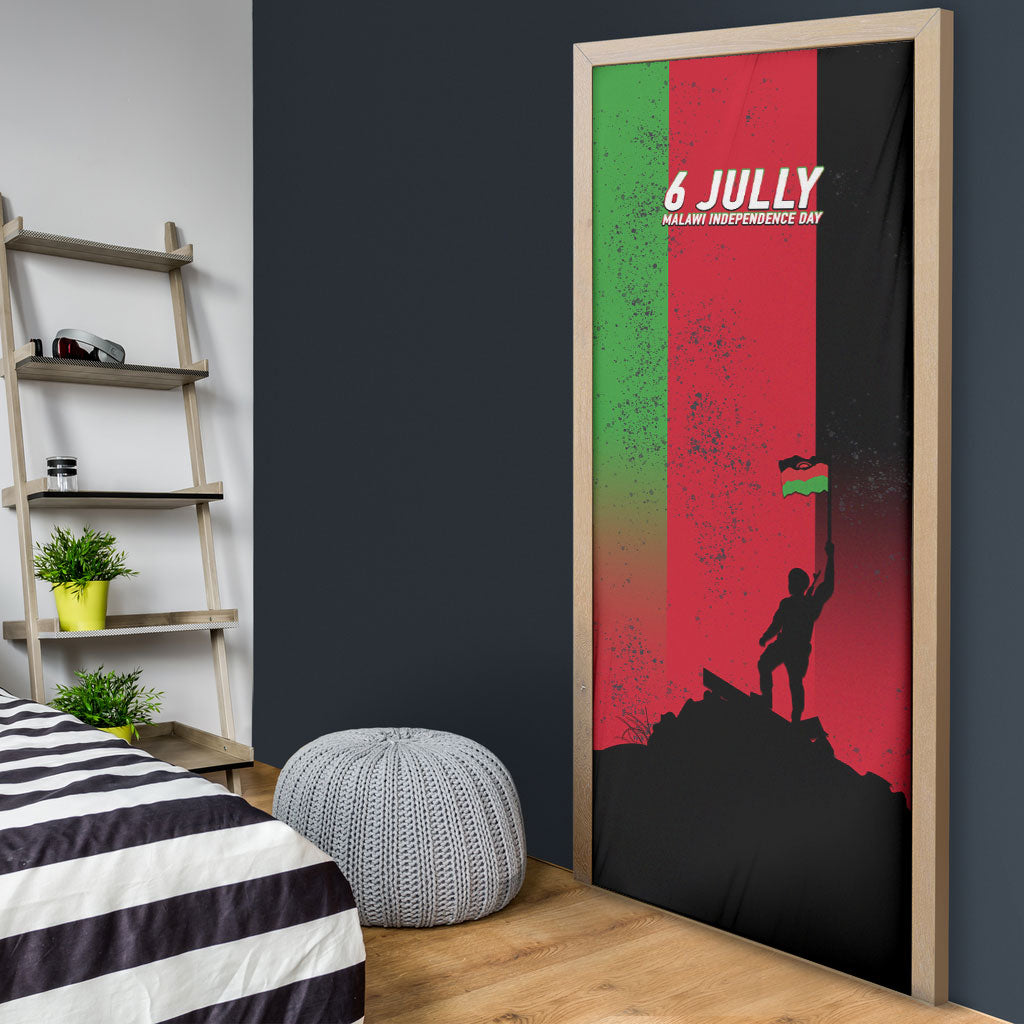 Malawi Independence Day 6 July Door Cover Malawian Flag Grunge Soldier