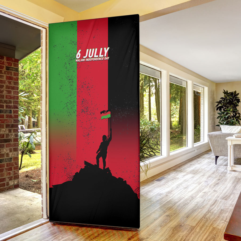 Malawi Independence Day 6 July Door Cover Malawian Flag Grunge Soldier