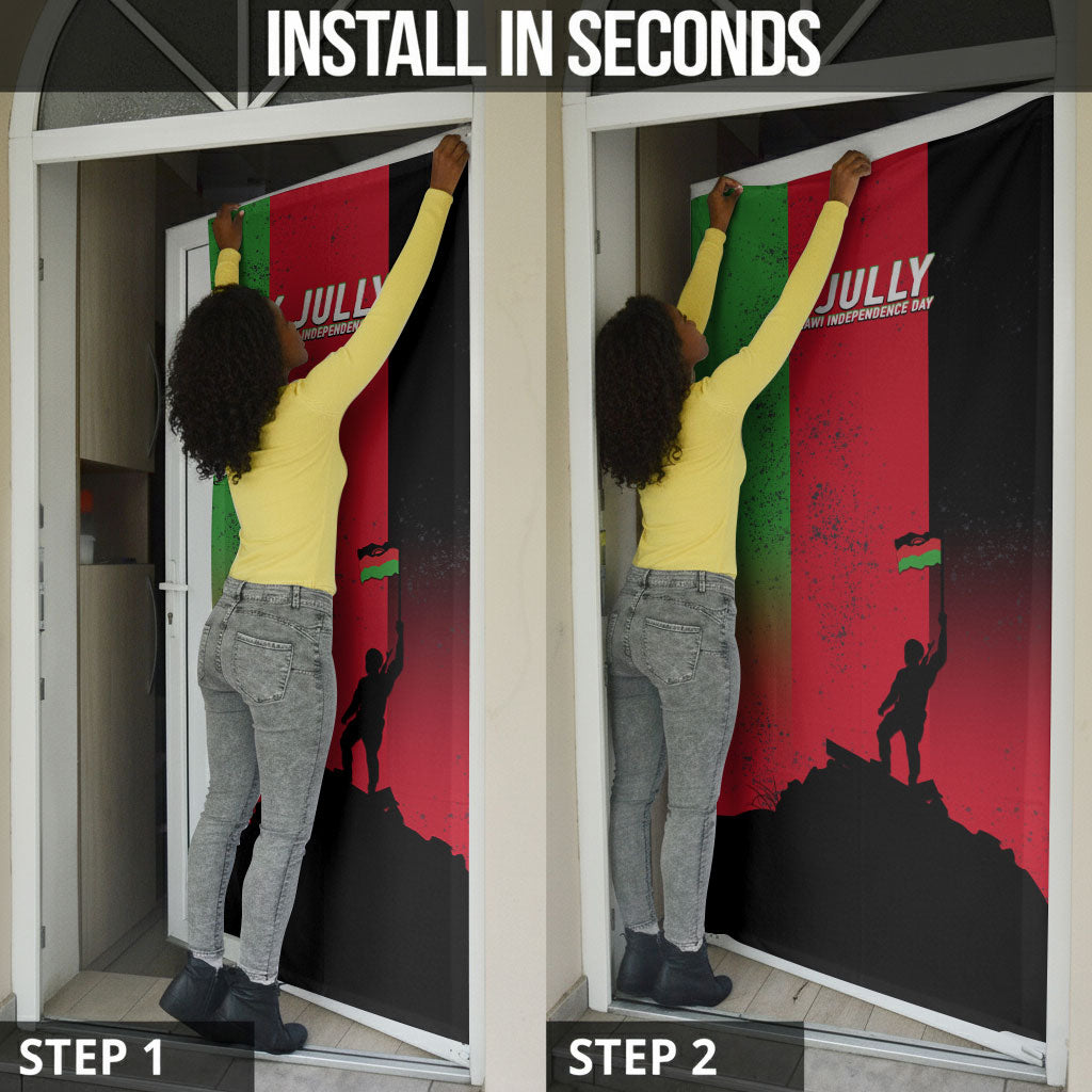 Malawi Independence Day 6 July Door Cover Malawian Flag Grunge Soldier