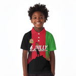Malawi Independence Day 6 July Kid Polo Shirt Malawian Flag Grunge Soldier