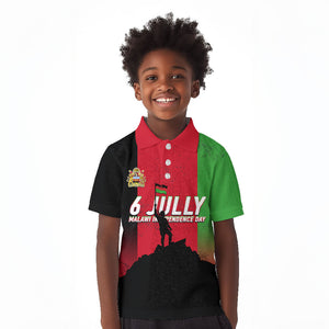 Malawi Independence Day 6 July Kid Polo Shirt Malawian Flag Grunge Soldier