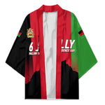 Malawi Independence Day 6 July Kimono Malawian Flag Grunge Soldier