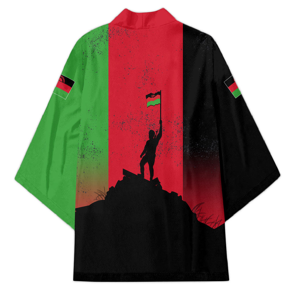 Malawi Independence Day 6 July Kimono Malawian Flag Grunge Soldier