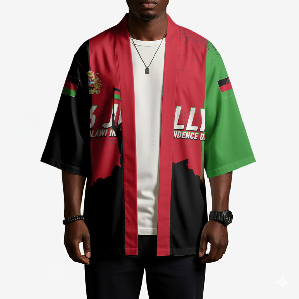 Malawi Independence Day 6 July Kimono Malawian Flag Grunge Soldier