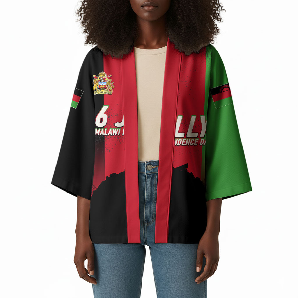 Malawi Independence Day 6 July Kimono Malawian Flag Grunge Soldier