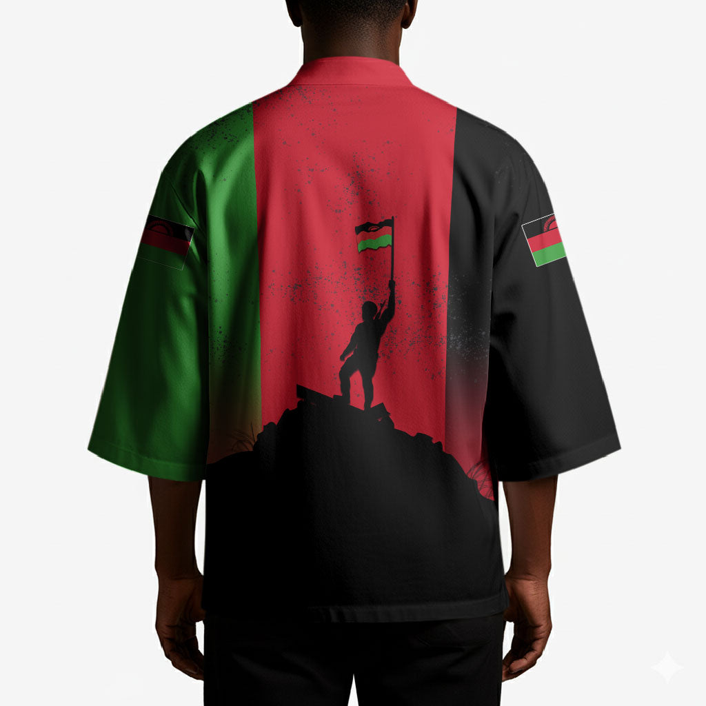 Malawi Independence Day 6 July Kimono Malawian Flag Grunge Soldier