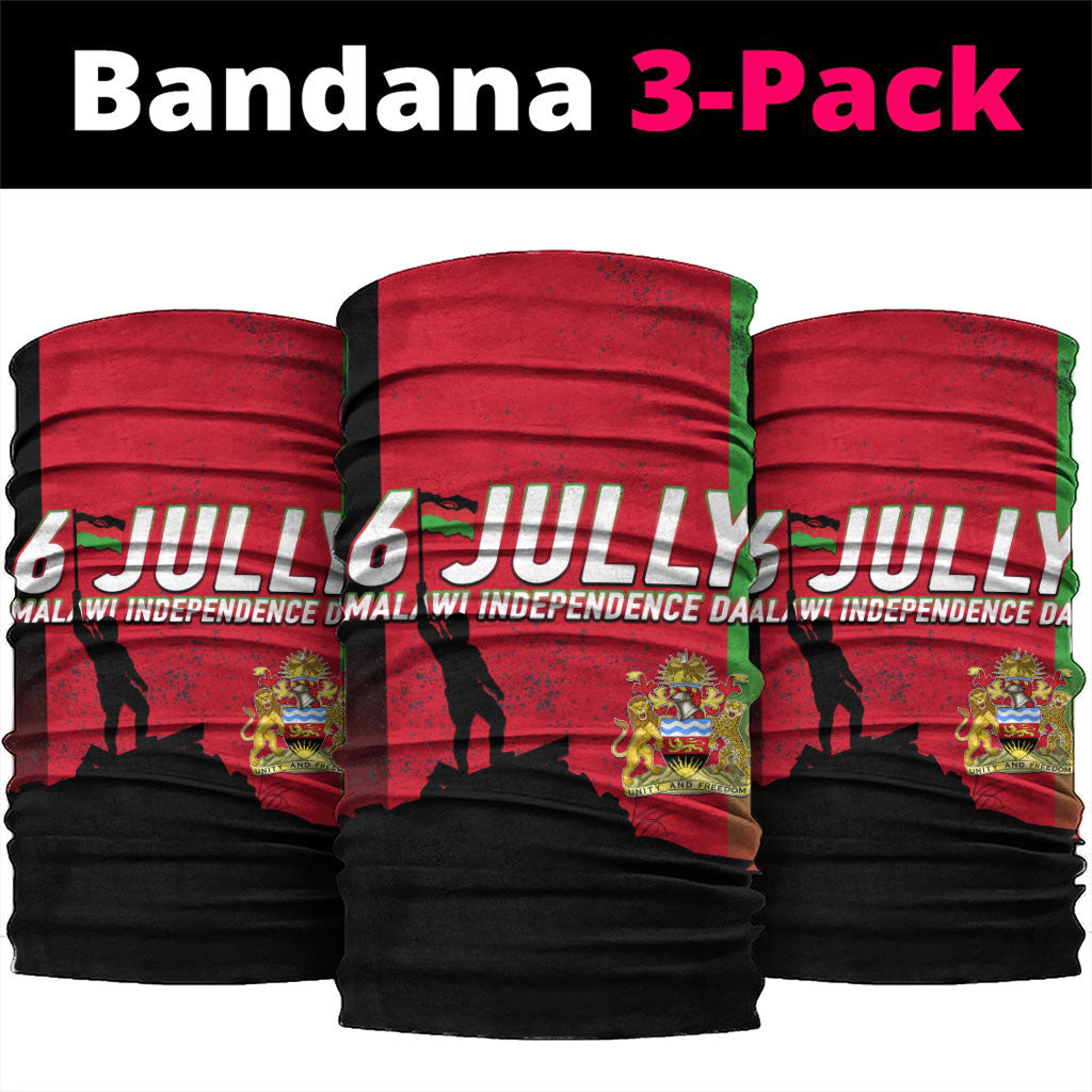 Malawi Independence Day 6 July Neck Gaiter Malawian Flag Grunge Soldier
