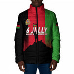 Malawi Independence Day 6 July Padded Jacket Malawian Flag Grunge Soldier