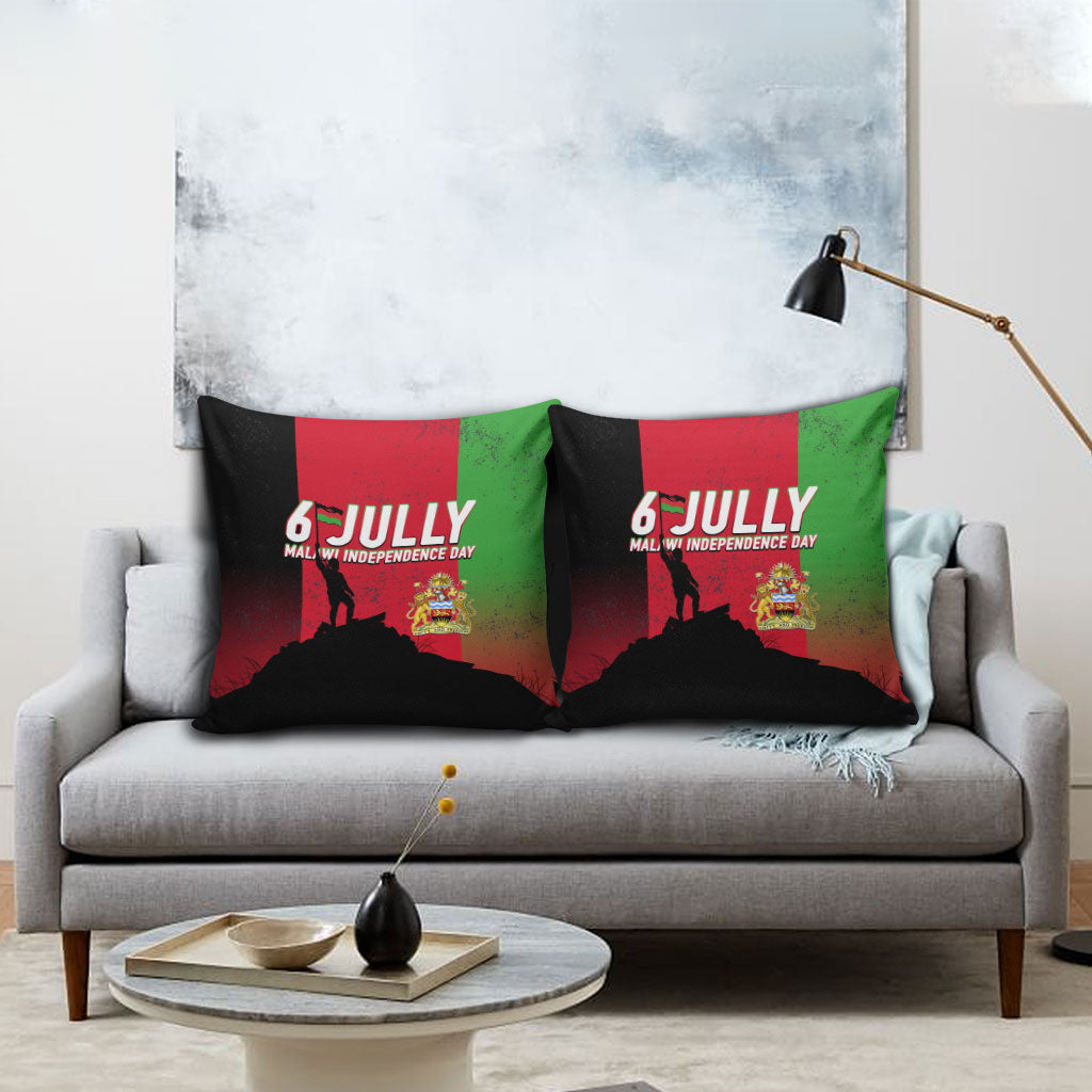 Malawi Independence Day 6 July Pillow Cover Malawian Flag Grunge Soldier