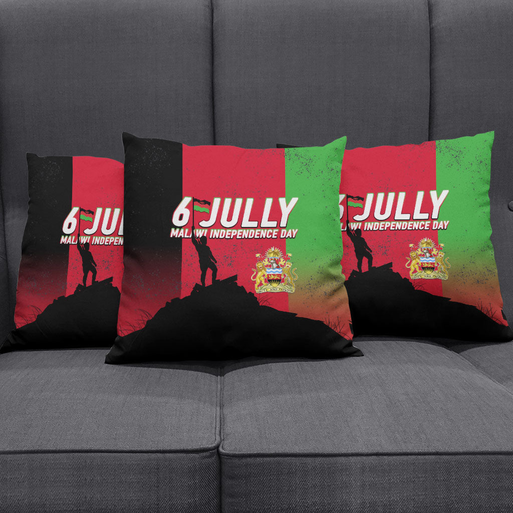 Malawi Independence Day 6 July Pillow Cover Malawian Flag Grunge Soldier