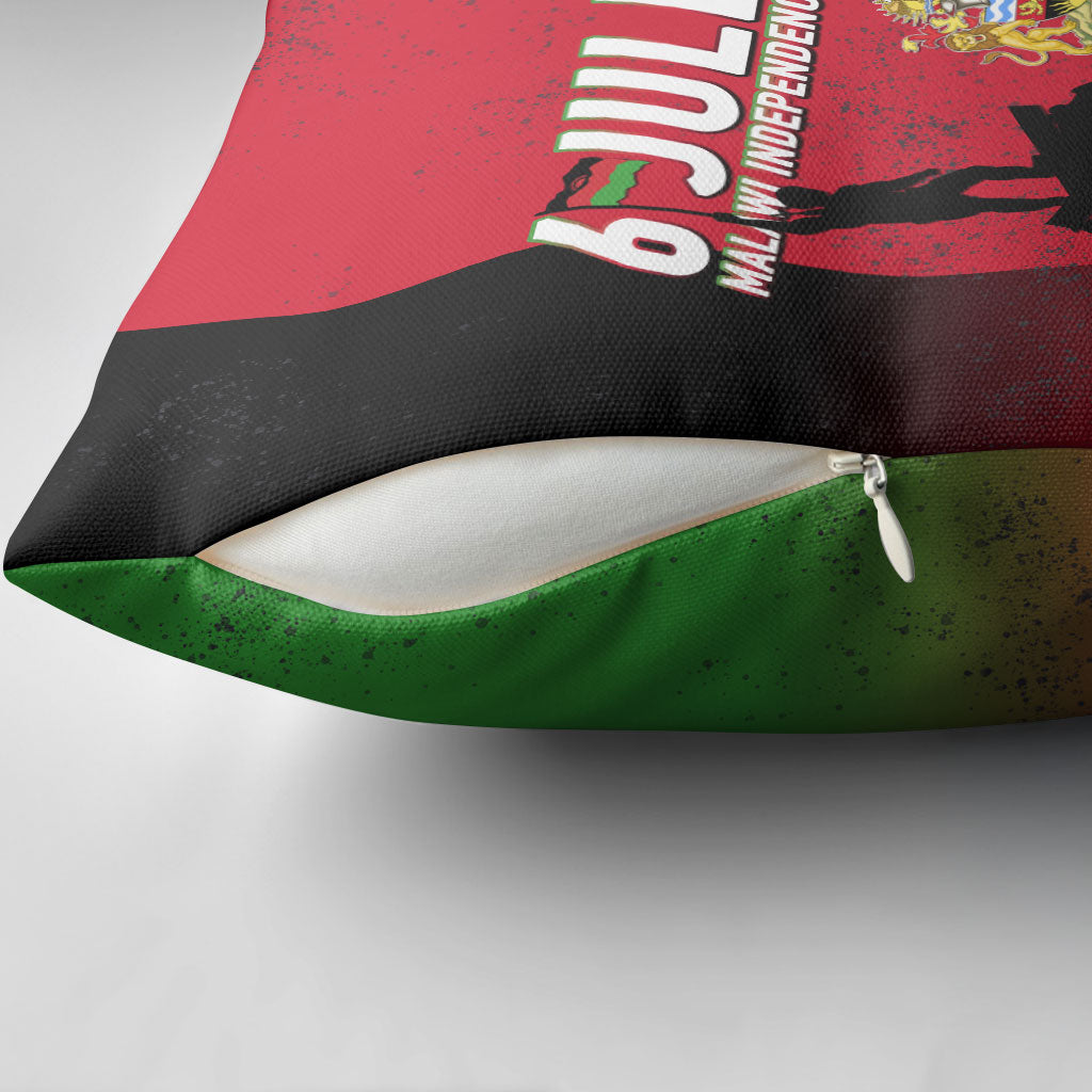 Malawi Independence Day 6 July Pillow Cover Malawian Flag Grunge Soldier