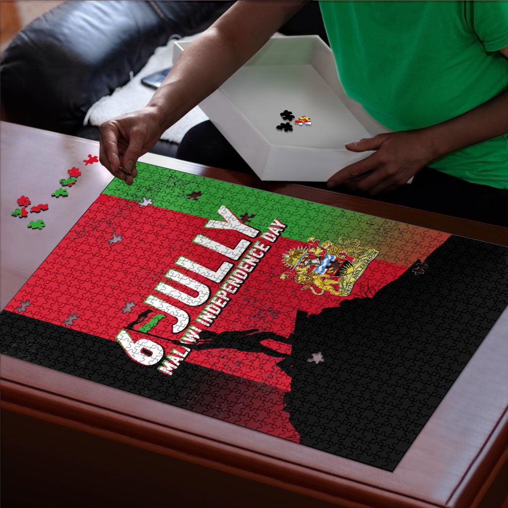 Malawi Independence Day 6 July Puzzle Malawian Flag Grunge Soldier
