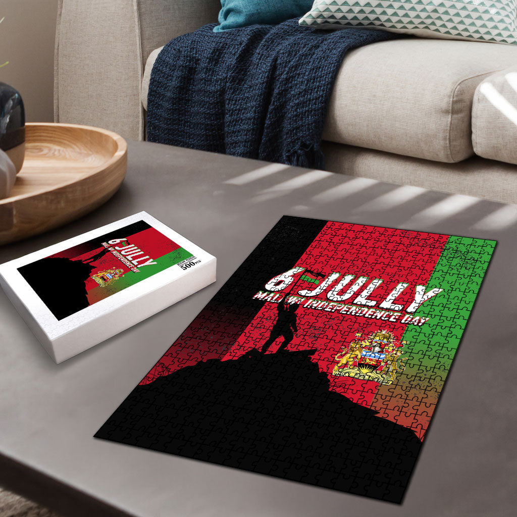 Malawi Independence Day 6 July Puzzle Malawian Flag Grunge Soldier