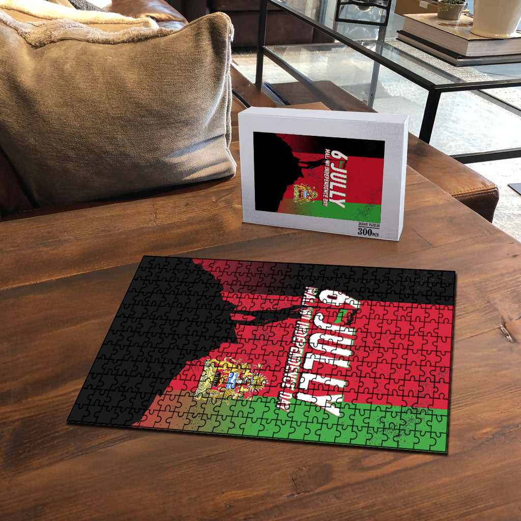 Malawi Independence Day 6 July Puzzle Malawian Flag Grunge Soldier
