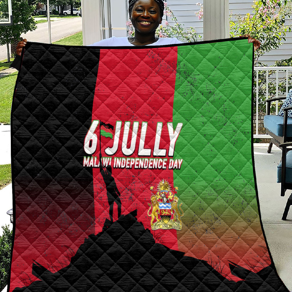 Malawi Independence Day 6 July Quilt Malawian Flag Grunge Soldier