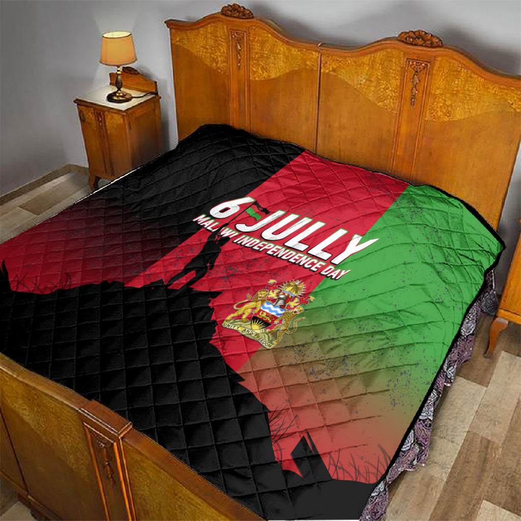 Malawi Independence Day 6 July Quilt Malawian Flag Grunge Soldier