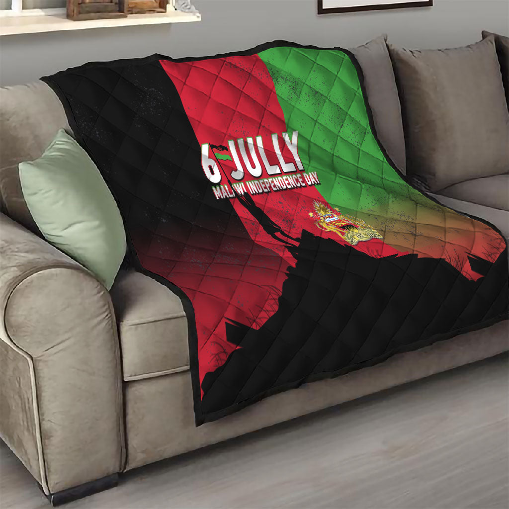 Malawi Independence Day 6 July Quilt Malawian Flag Grunge Soldier