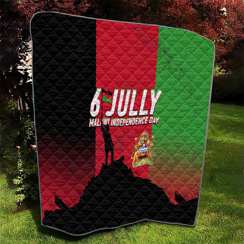 Malawi Independence Day 6 July Quilt Malawian Flag Grunge Soldier