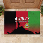 Malawi Independence Day 6 July Rubber Doormat Malawian Flag Grunge Soldier