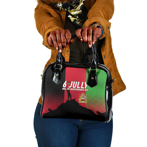 Malawi Independence Day 6 July Shoulder Handbag Malawian Flag Grunge Soldier
