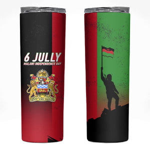 Malawi Independence Day 6 July Skinny Tumbler Malawian Flag Grunge Soldier