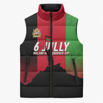 Malawi Independence Day 6 July Sleeveless Puffer Jacket Malawian Flag Grunge Soldier