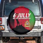 Malawi Independence Day 6 July Spare Tire Cover Malawian Flag Grunge Soldier