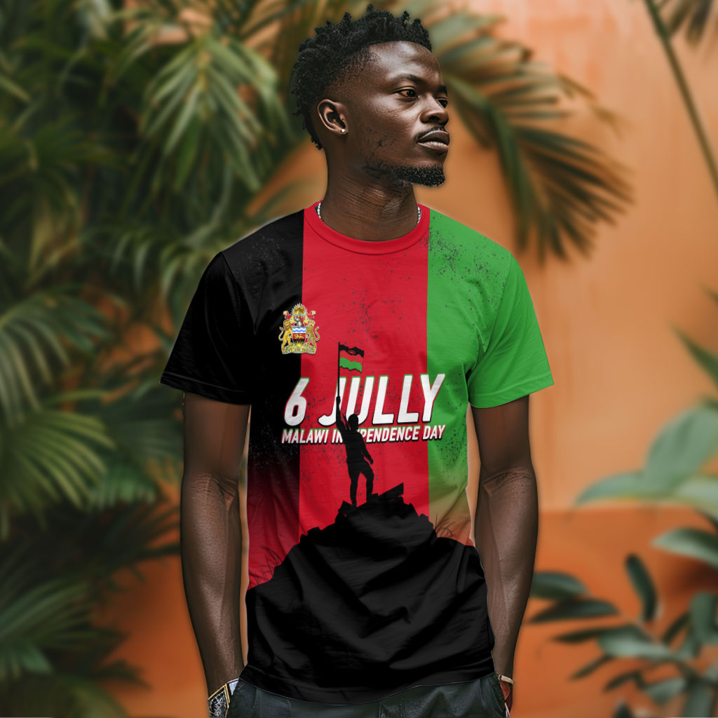 Malawi Independence Day 6 July T shirt Malawian Flag Grunge Soldier