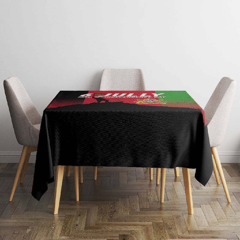 Malawi Independence Day 6 July Tablecloth Malawian Flag Grunge Soldier